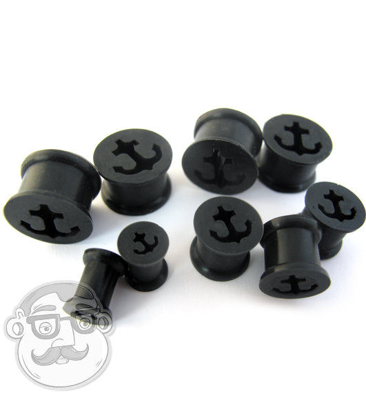 Black Silicone Anchor Tunnel Plugs