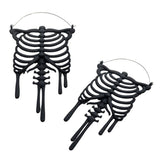 20G Black Matte Skeleton Cage Plug Hoops