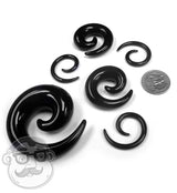 black spiral gauges