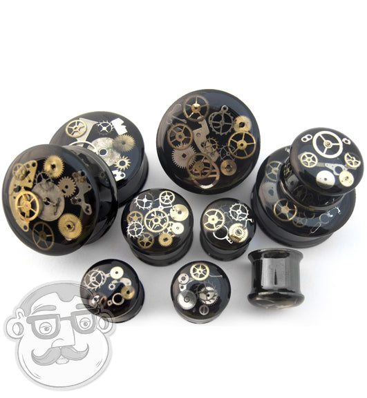 Anodized Steel Gold Ear Gauges - Price for one piece - Screw Fit Tunnel  Earrings - Ear Stretchers- Plugs and Tunnels (1.2mm to 30mm)