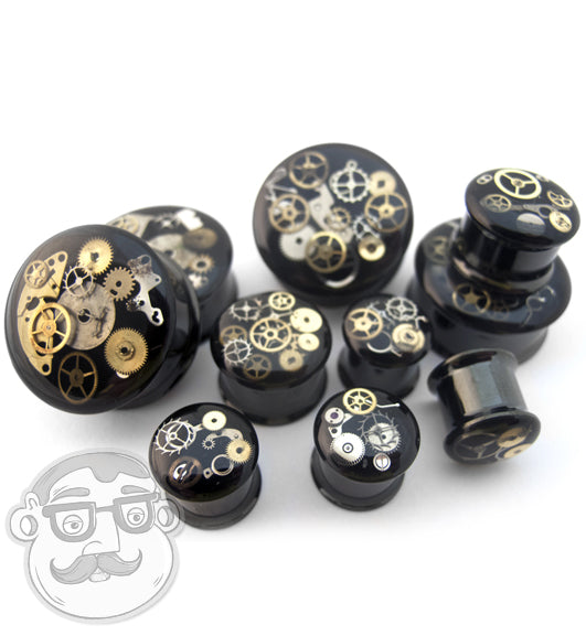 Black Steampunk Plugs