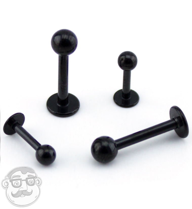 Black PVD Plated Labret Post
