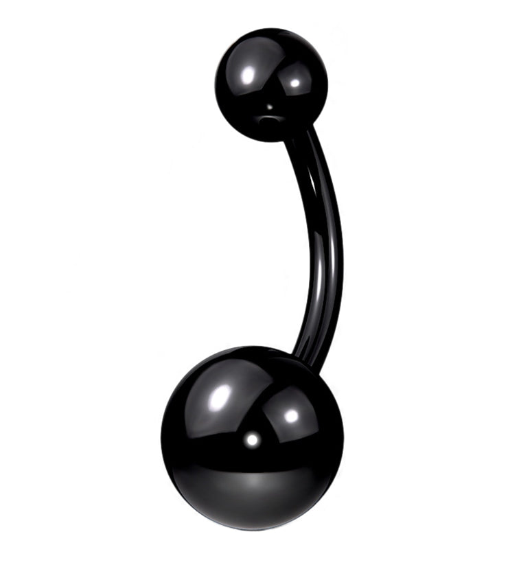 Black Titanium Belly Button Ring