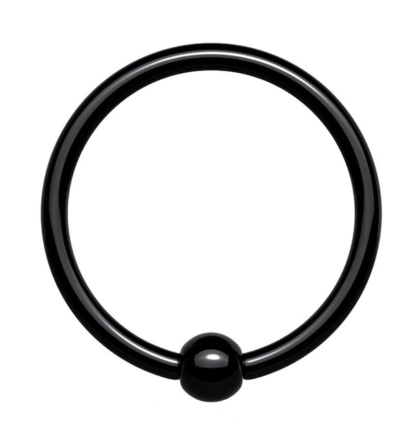 Black Titanium Fixed Ball Captive Ring
