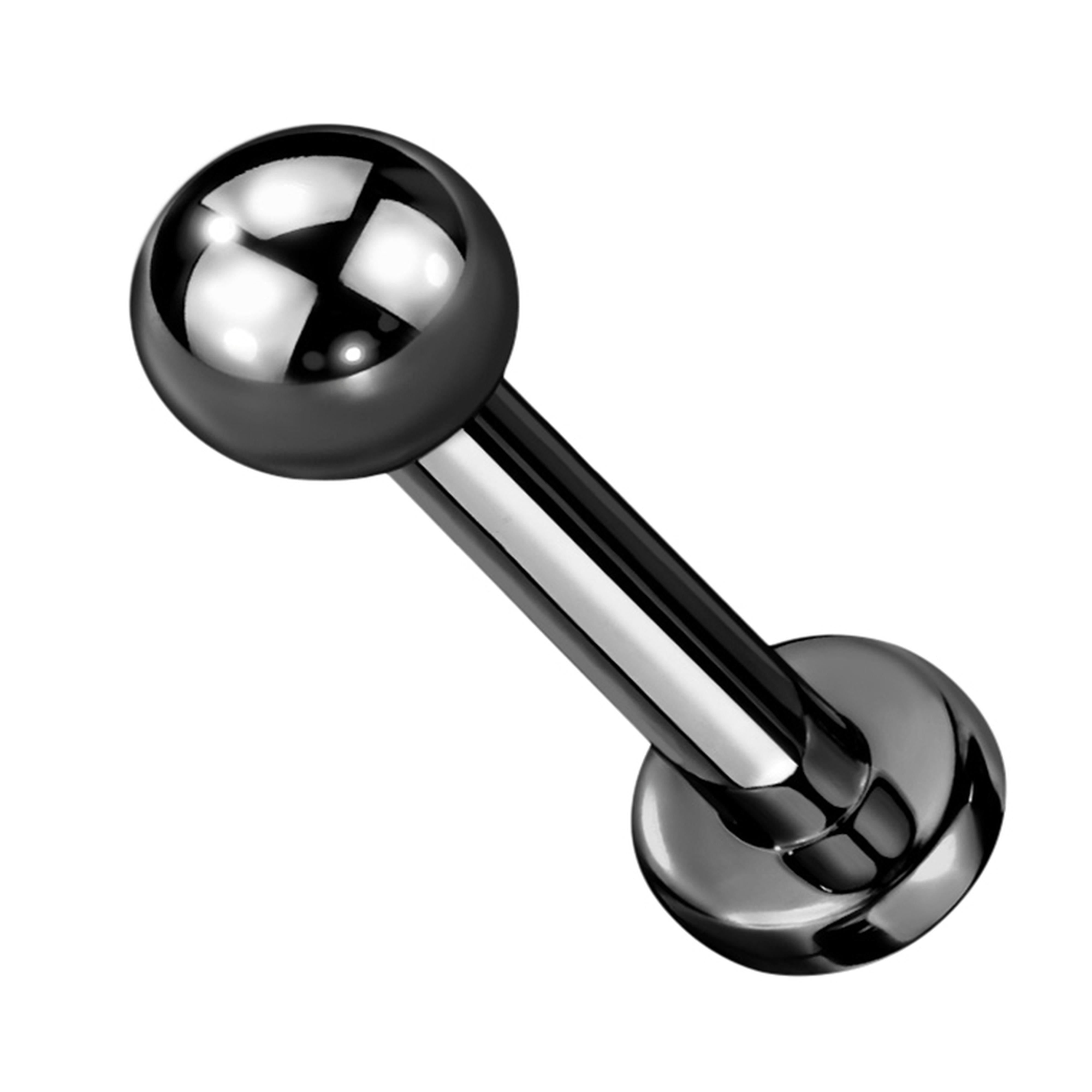 16G Black PVD Titanium Labret