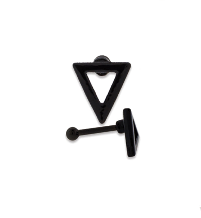 Black Triangle Tragus / Cartilage Barbell