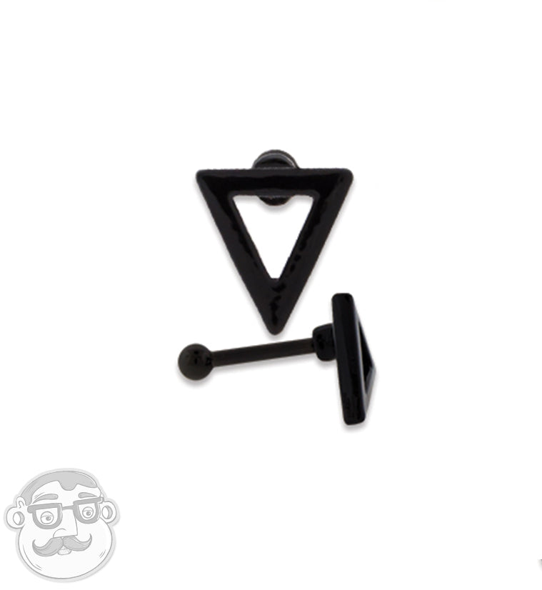 Black Triangle Tragus / Cartilage Barbell