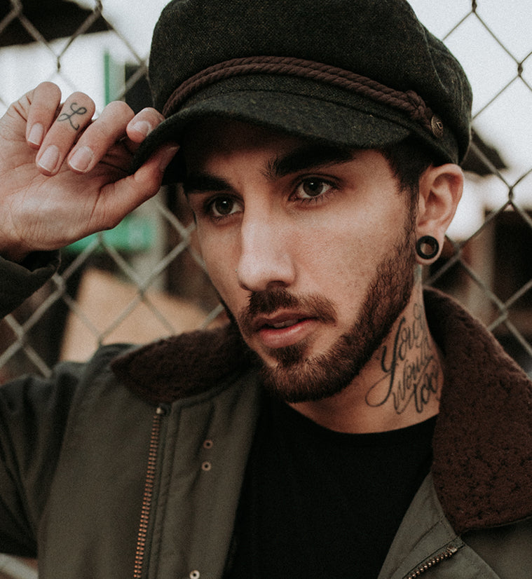 Stainless Steel Black Ear Tunnels