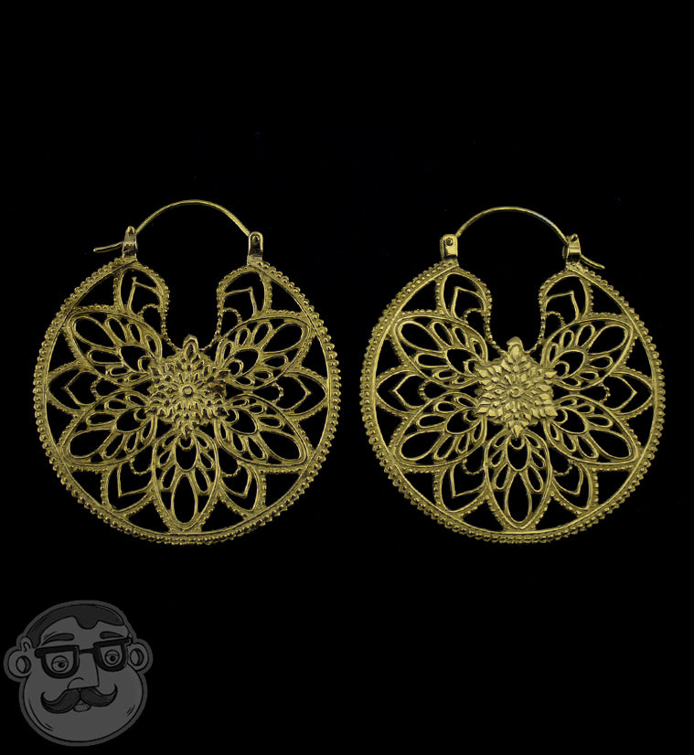 14G Posy Brass Earrings / Weights