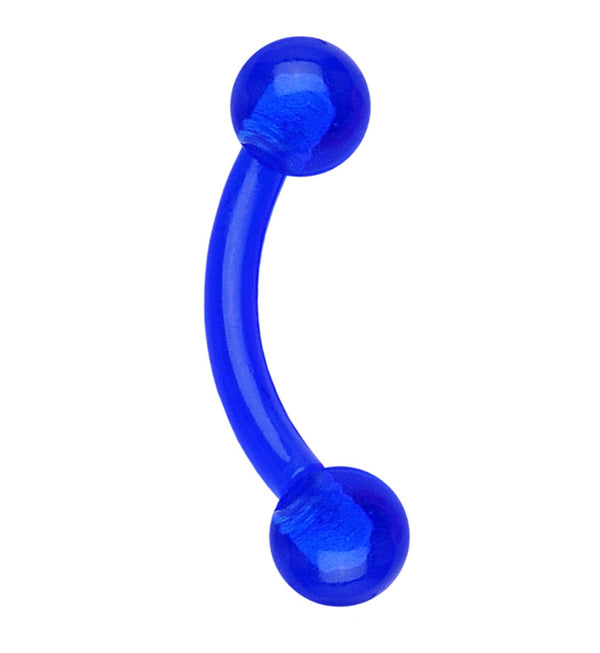 Blue Acrylic Curved Barbell