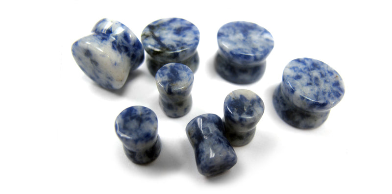 Blue Fluorite Stone Gauges