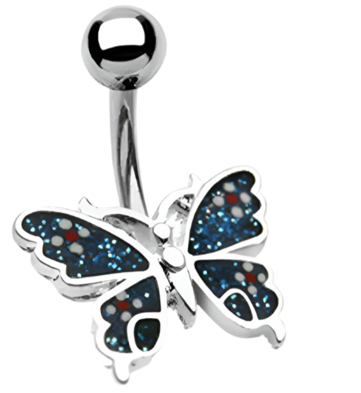 Wintry Butterfly Belly Button Ring