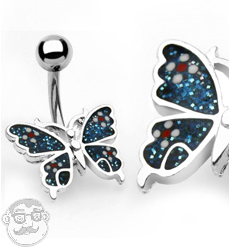 Wintry Butterfly Belly Button Ring