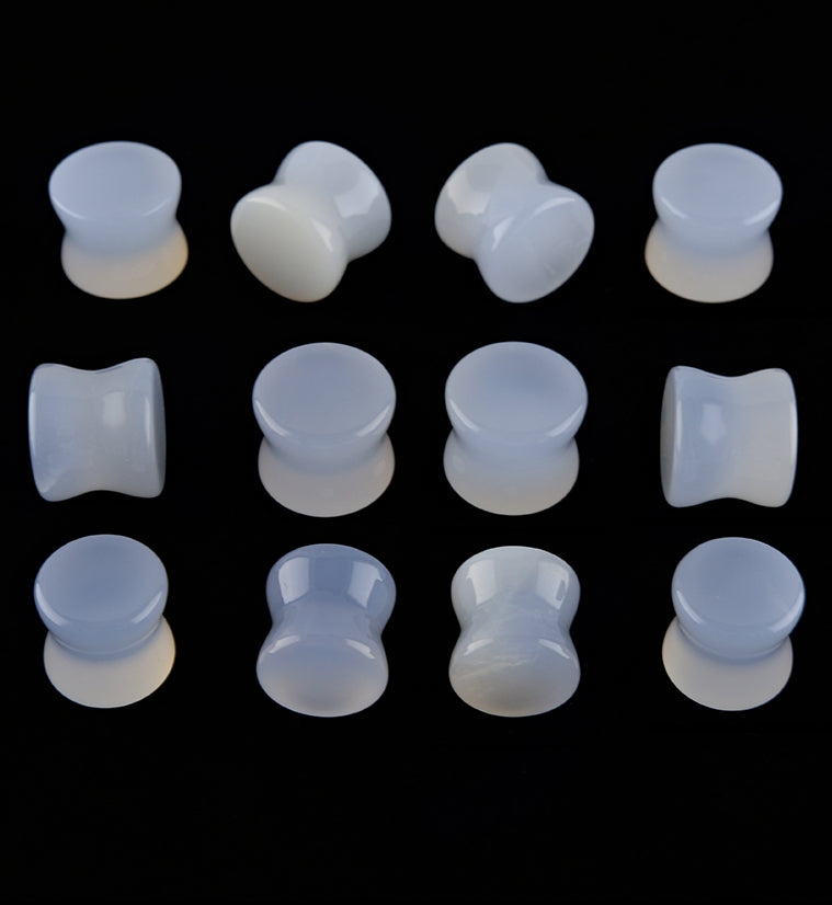 Blue Chalcedony Stone Plugs