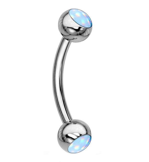 Blue Escent Stainless Steel Curved Barbell
