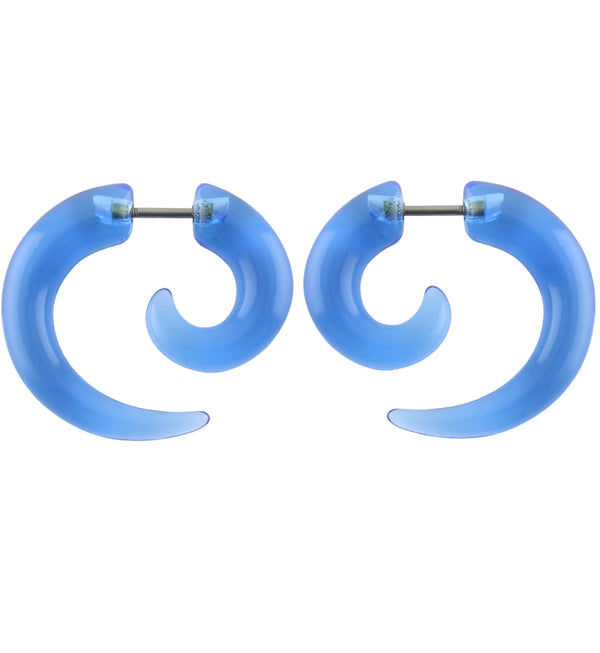 Blue Fake Ear Spirals