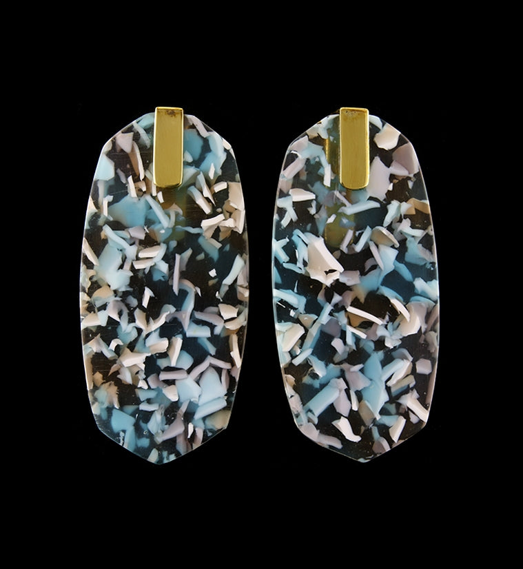 Oblate Blue Freckle Hangers