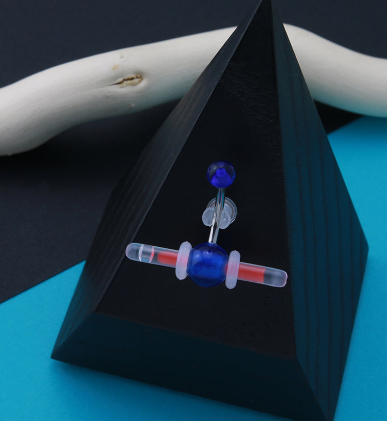 Blue Glow in the Dark Belly Button Ring