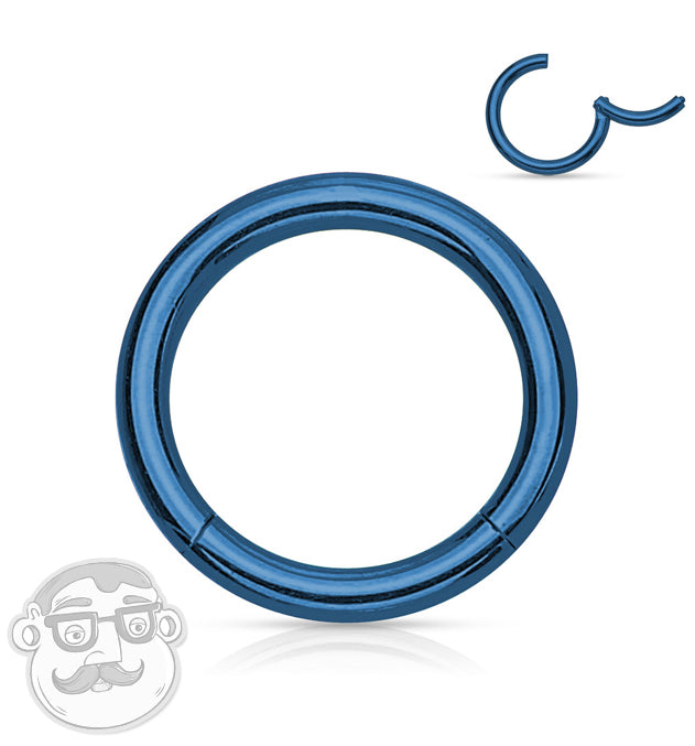 Blue Plated Hinged Stainless Steel Segment Hoop Ring