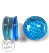 Blue Honeycomb Glass Gauges