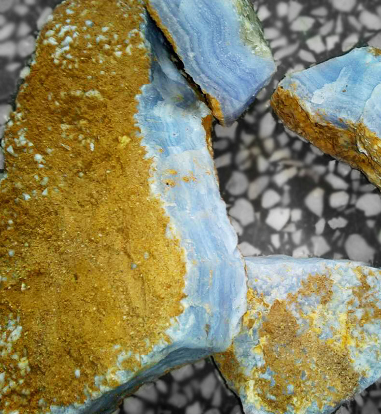 Blue Lace Agate Stone Plugs