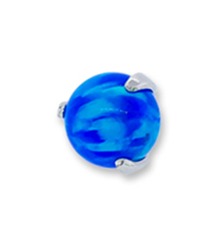 Blue Opal Titanium Threaded End
