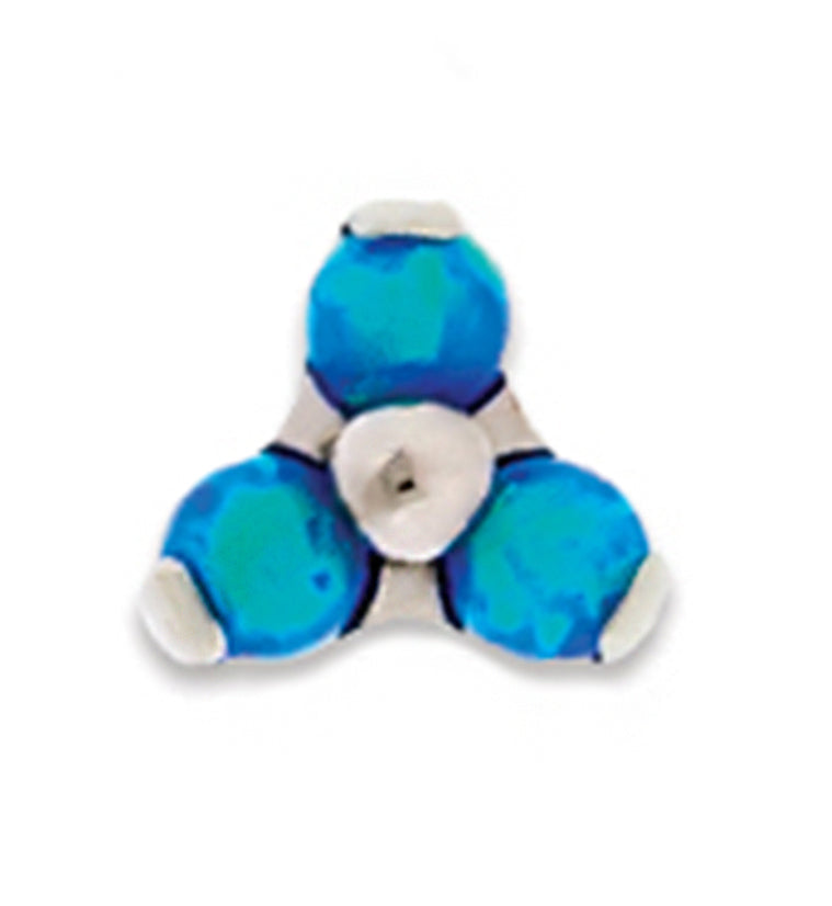 Trinity Blue Opal Titanium Threaded End | UrbanBodyJewelry.com