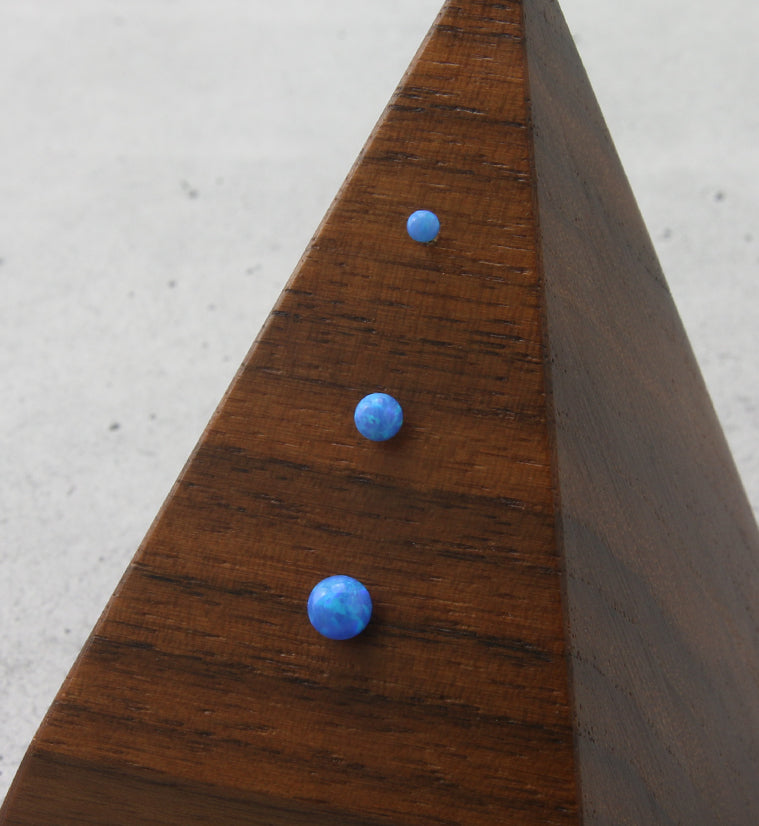 Blue Opalite Ball Titanium Threadless Top