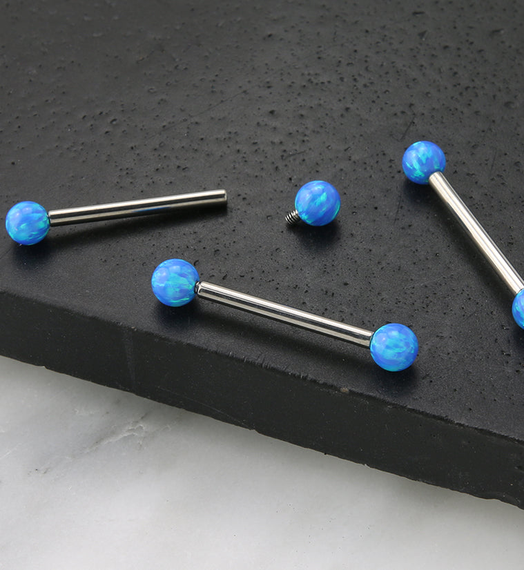 Blue Opalite Barbell (1 piece)