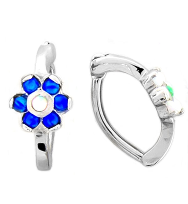 16G Blue Opal Flower Rook Clicker