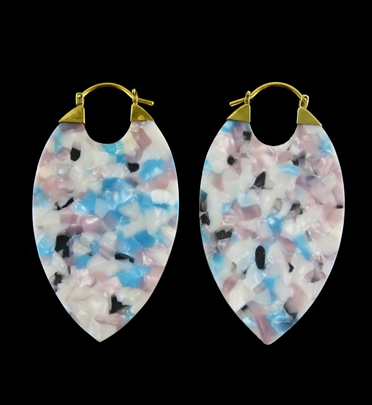 14G Ovate Pink & Blue Fructose Acetate Hangers