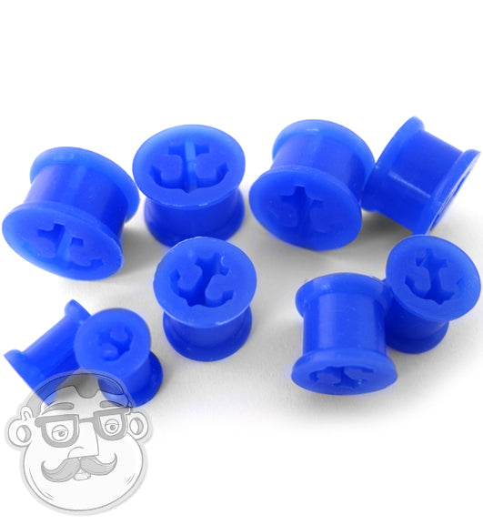 Blue Silicone Anchor Tunnel Plugs