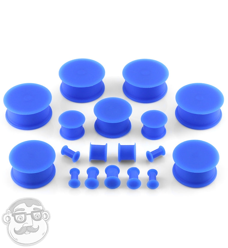 Kaos Blue Silicone Hollow Plugs