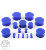Blue Double Flare Solid Plugs