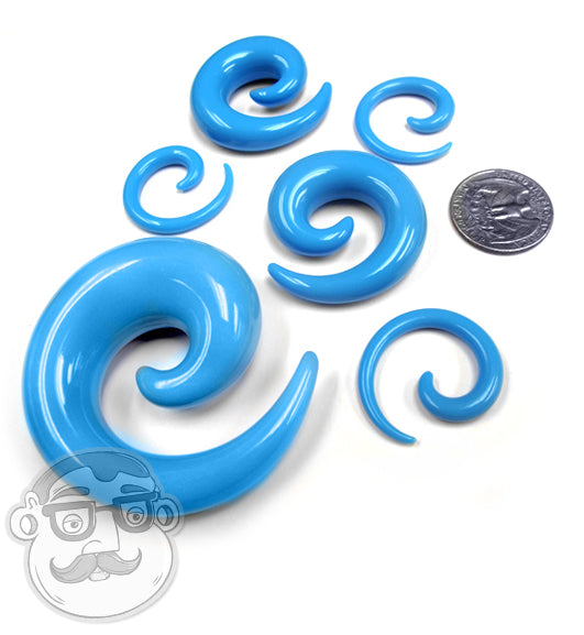Light Blue Acrylic Spirals