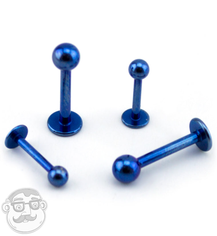 Blue PVD Plated Labret Post