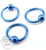 Titanium Blue Captive Ring