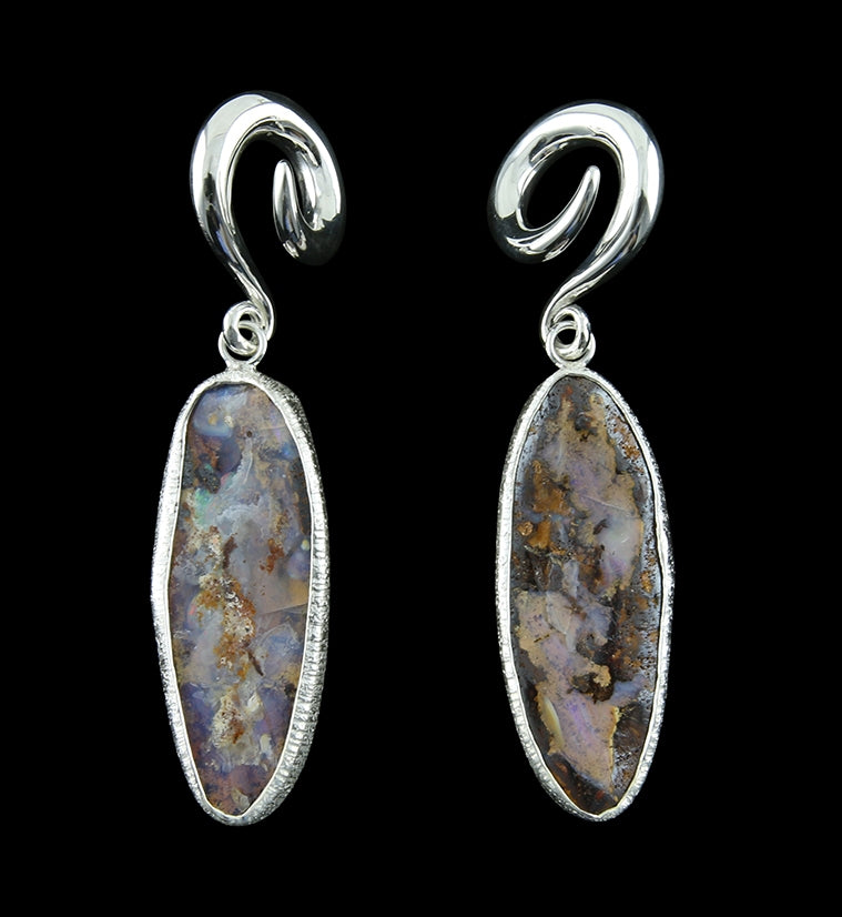 Boulder Opal Ear Weights