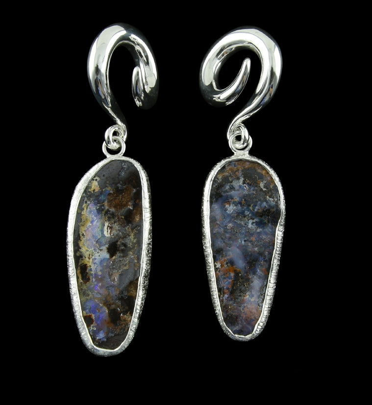Boulder Opal Ear Weights