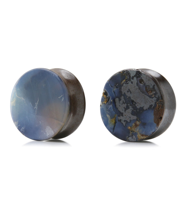 Boulder Opal Stone Plugs 11/16" (18mm) Version 1