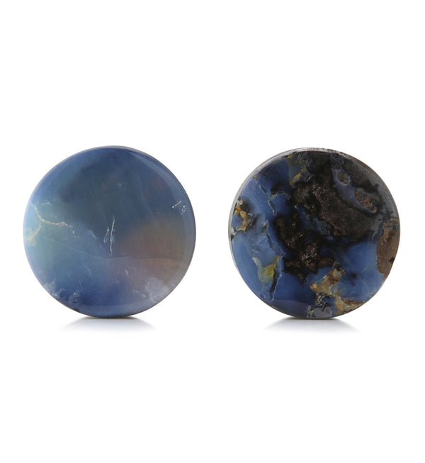 Boulder Opal Stone Plugs 11/16" (18mm) Version 1