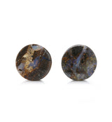 Boulder Opal Stone Plugs 1/2" (12mm) Version 1
