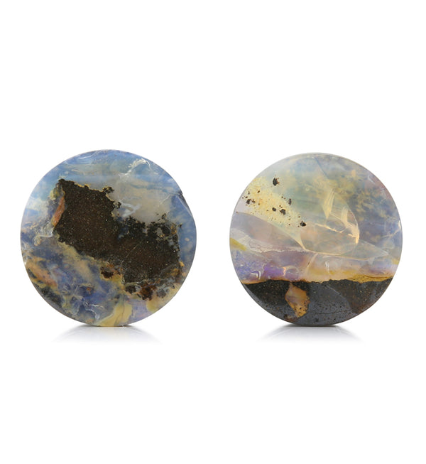 Boulder Opal Stone Plugs 13/16" (20mm) Version 2