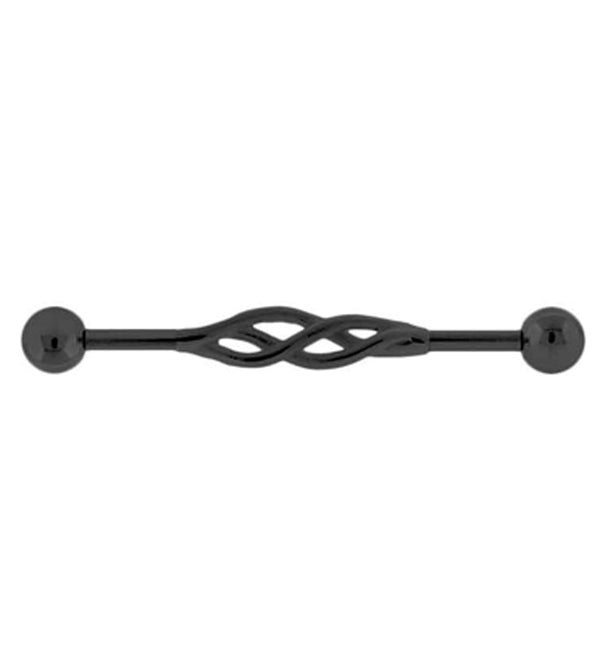 Black PVD Braided Industrial Barbell