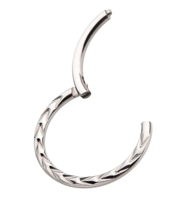 Braided Edge Titanium Hinged Segment Ring