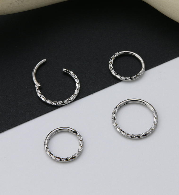 Braided Edge Titanium Hinged Segment Ring