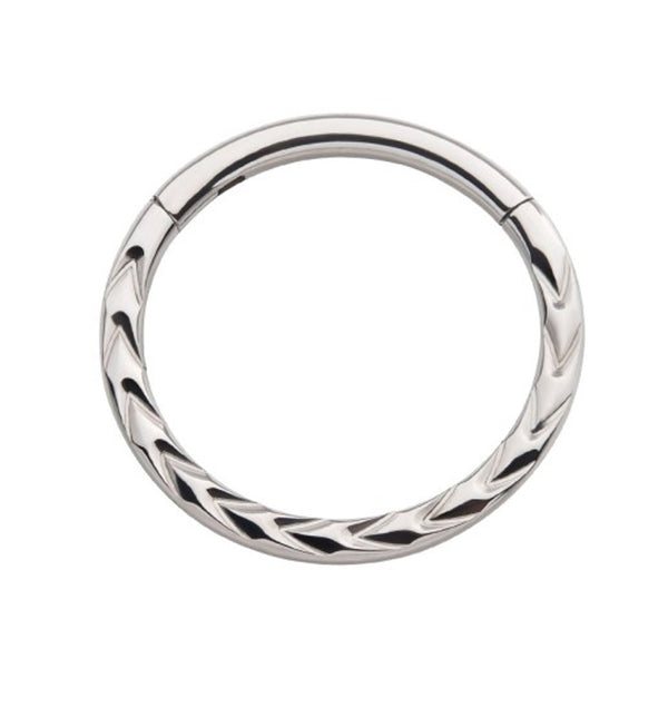 Braided Edge Titanium Hinged Segment Ring
