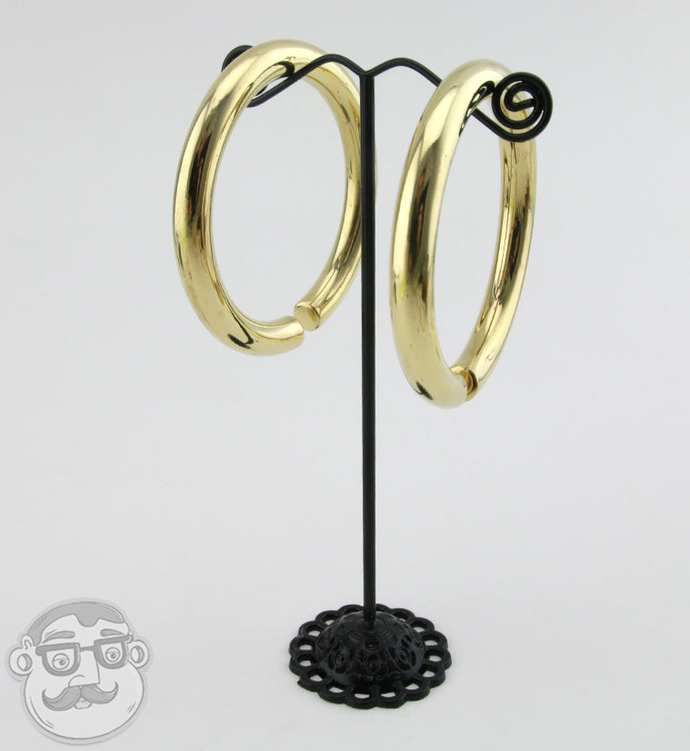 Brass Hoop Plugs / Ear Weights