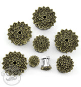 Brass Camellia Flower Top Stainless Steel Plugs
