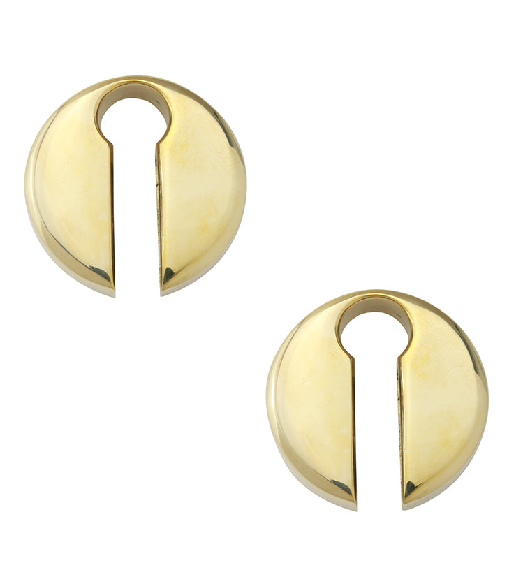 Broad Keyhole Brass Ear Weights